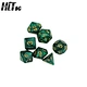 polyhedral dice set  dnd dice set acrylic  custom marbled dice